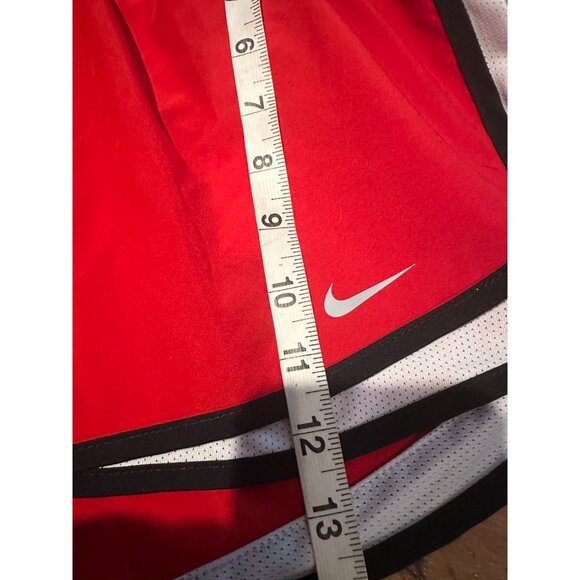 Nike Dri-Fit Running Shorts XL Red White Black Trim Built-In Liner Lightweight - Picture 4 of 9